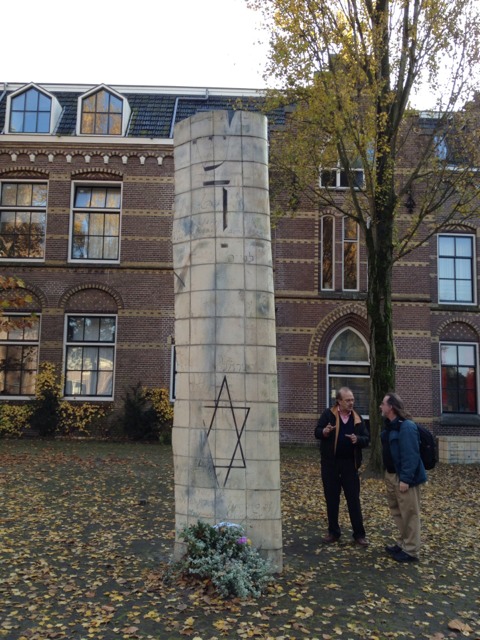 Peter de Haan at the Leeuwarden Jewish Memorial